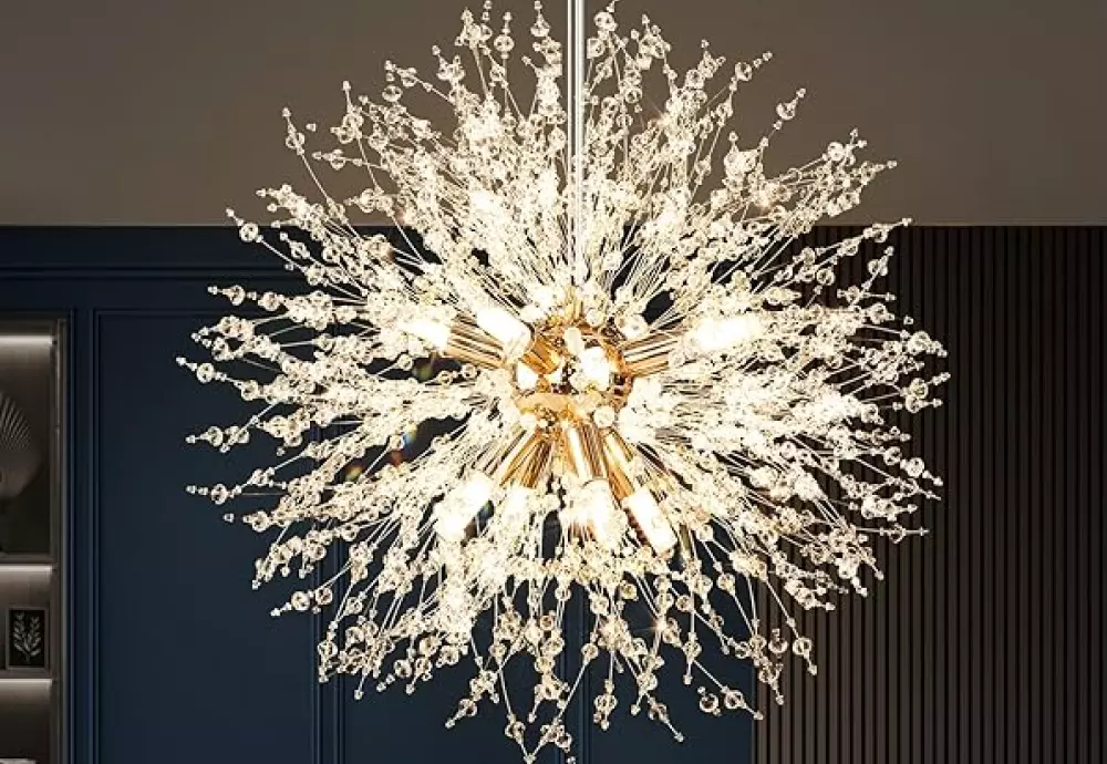 crystal and bronze chandelier